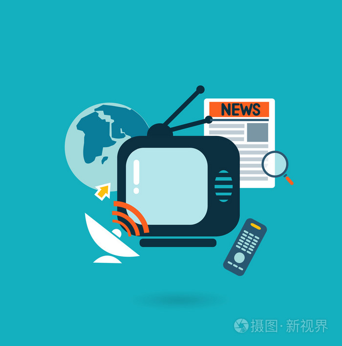 大众传播媒介的概念插画-正版商用图片1gizbj-摄图新视界
